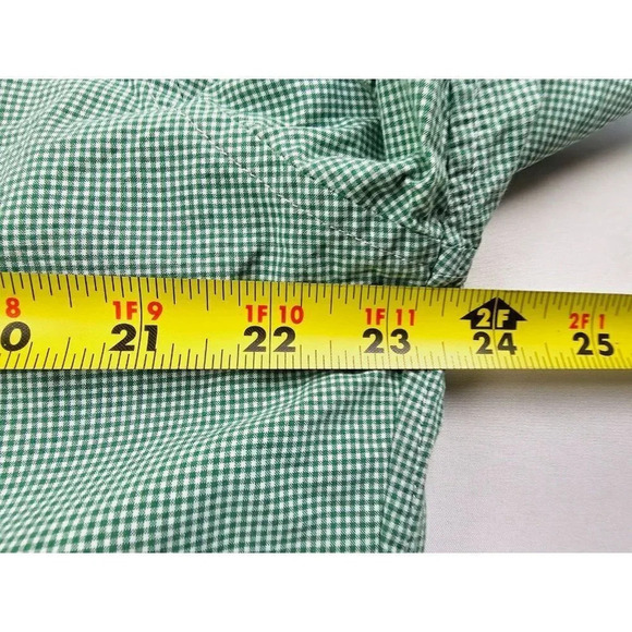 J. Crew Slim Size XL Green White Miniature Check Long Sleeve Button Down Cotton - Picture 2 of 11